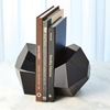 Noble Manufacturer Transparent Crystal Achievement Custom Bespoke Logo Business School Office Desk Gift Hand Craft Bookend