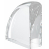 Noble Manufacturer Transparent Crystal Achievement Custom Bespoke Logo Business School Office Desk Gift Hand Craft Bookend