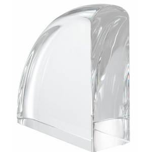 Noble Manufacturer Transparent Crystal Achievement Custom Bespoke Logo Business School Office Desk Gift Hand Craft Bookend