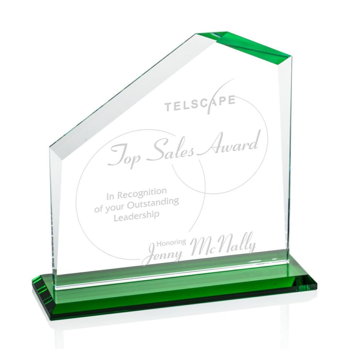 Noble Wholesale Cheap Different Color Options Outdoor Sports Business Gift Custom Personalized Logo Glass Trophy Award Plaque