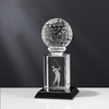 Noble High Quality Crystal Cube Golf Ball Golfer Sports Awards Custom Bespoke Logo Golf A Hole in One Trophy Awards