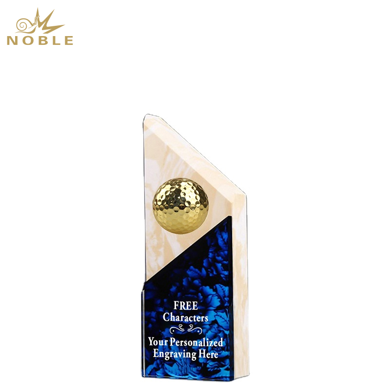 Noble Marble Metal Crystal Golf Ball Outdoor Sports Customized Personalized Bespoke Golf Trophy Award