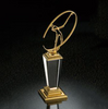 Noble High Quality Gold Silver Bronze Metal Figure With Crystal Business Gift Sports Awards Custom Bespoke Logo Golf A Hole in One Trophy Hand Craft
