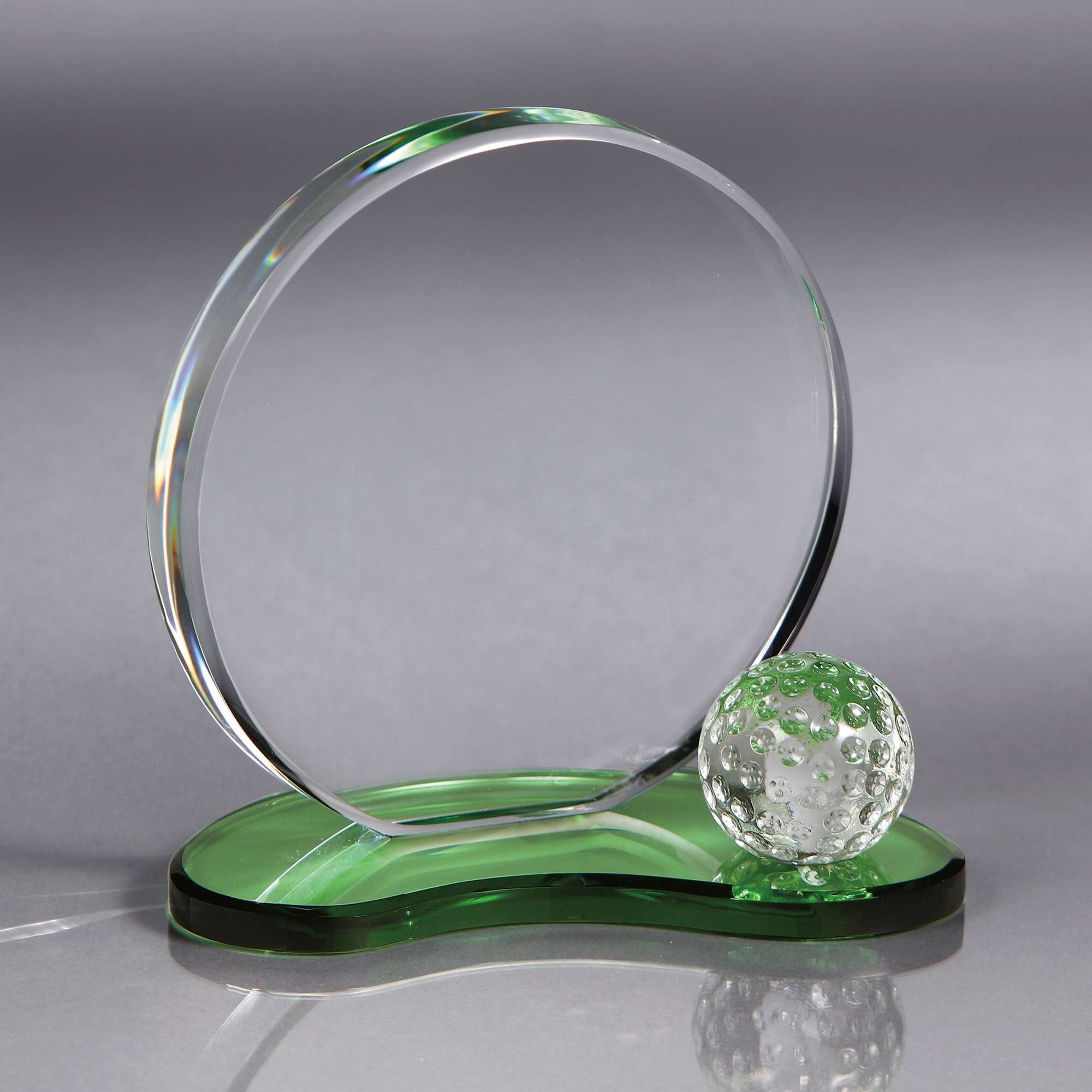 Noble High Quality Crystal Golf Ball Sports Awards Custom Bespoke Logo Golf A Hole in One Trophy Hand Craft