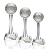 Noble High Quality Crystal Gold Ball Business Gift Sports Awards Custom Bespoke Logo Golf A Hole in One Trophy Hand Craft