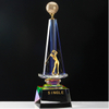 Noble Manufacturer Metal Golf Figure Crystal Glass outdoor Sports Customized Personalized Bespoke Logo Golf Trophy Award
