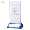 Noble Manufacturer Longest Drive Crystal Glass Plaque Sports Gift Custom Bespoke Logo Golf Trophy Award Hand Craft