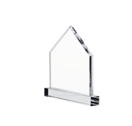Noble Home Plate Crystal Glass outdoor Sports Customized Personalized Bespoke Logo Golf Trophy Award
