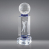 Noble High Quality K9 Crystal Business Gift Sports Awards Custom Bespoke Logo Golf A Hole in One Trophy Hand Craft