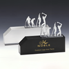Noble High Quality K9 Crystal Business Gift Sports Awards Custom Bespoke Logo Golf A Hole in One Trophy Hand Craft