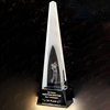 Noble High Quality Crystal Glass Business Gift Sports Awards Custom Bespoke Logo Golf A Hole in One Trophy Hand Craft