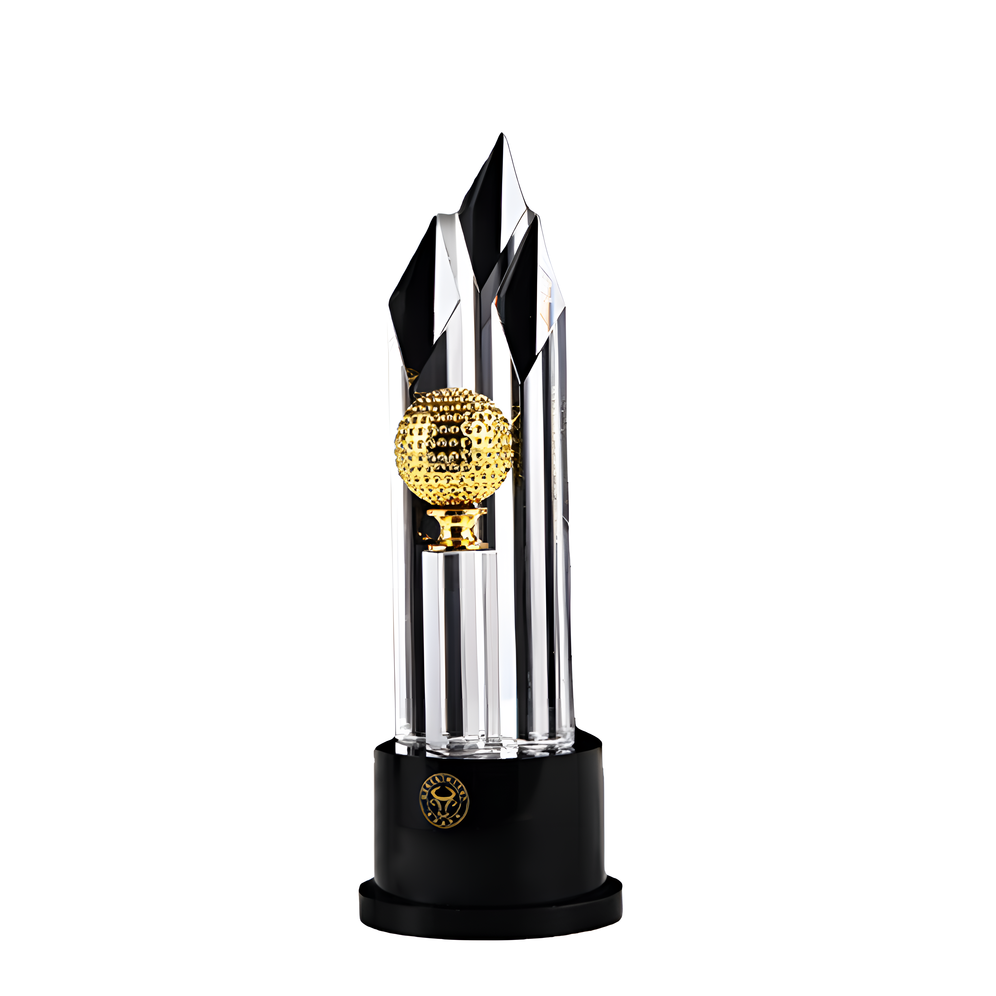 Noble High Quality K9 Crystal Business Gift Sports Awards Custom Bespoke Logo Golf A Hole in One Trophy Hand Craft