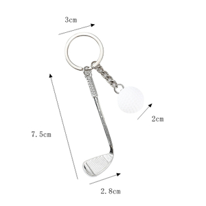 Noble High Quality Business Gift Sports Awards Custom Bespoke Logo Golf A Hole in One Trophy key Chain