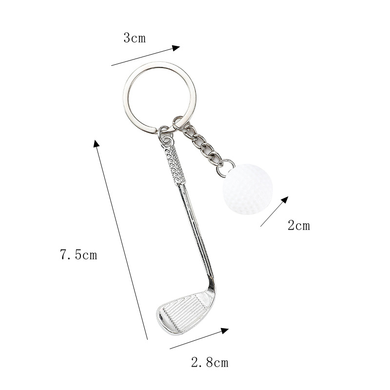 Noble High Quality Business Gift Sports Awards Custom Bespoke Logo Golf A Hole in One Trophy key Chain