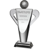 Noble Manufacturer Golf Ball Crystal Glass Sports Gift Customized Personalized Bespoke Logo Golf Trophy Award Hand Craft
