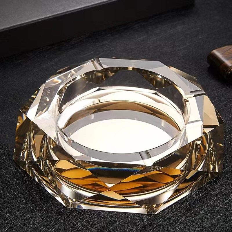 Noble Optical Crystal Award Trophy Award Custom Logo Business Office Gift Ashtray Hand Craft