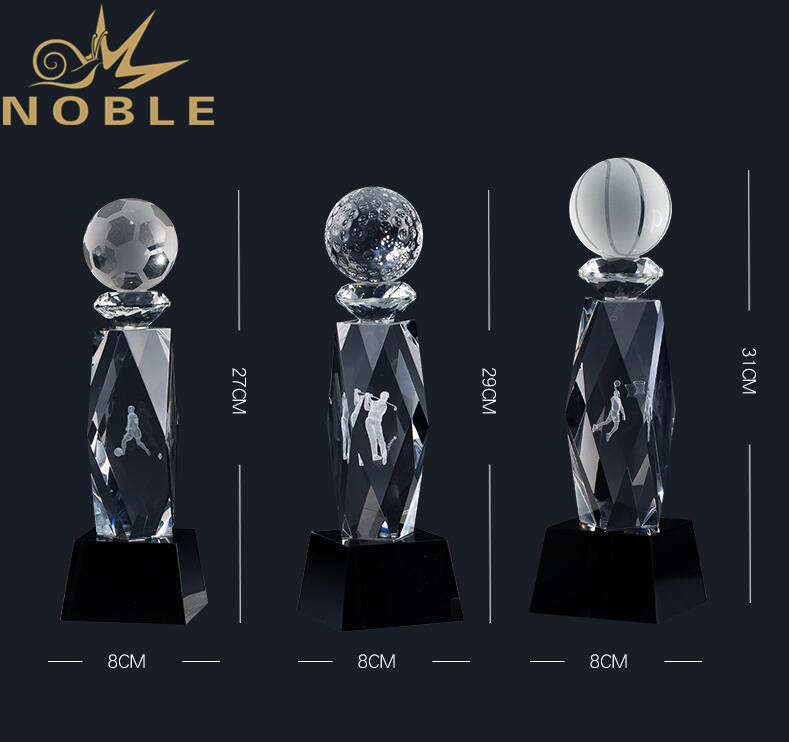 Custom 3d Laser Engraving Crystal Sports Trophy 