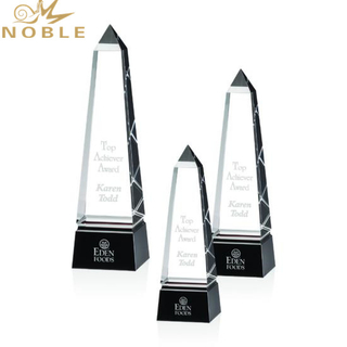 Noble Free Engraving Custom Groove Crystal Obelisk Awards