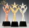 Noble New Design Metal Star Award with Black Crystal Base