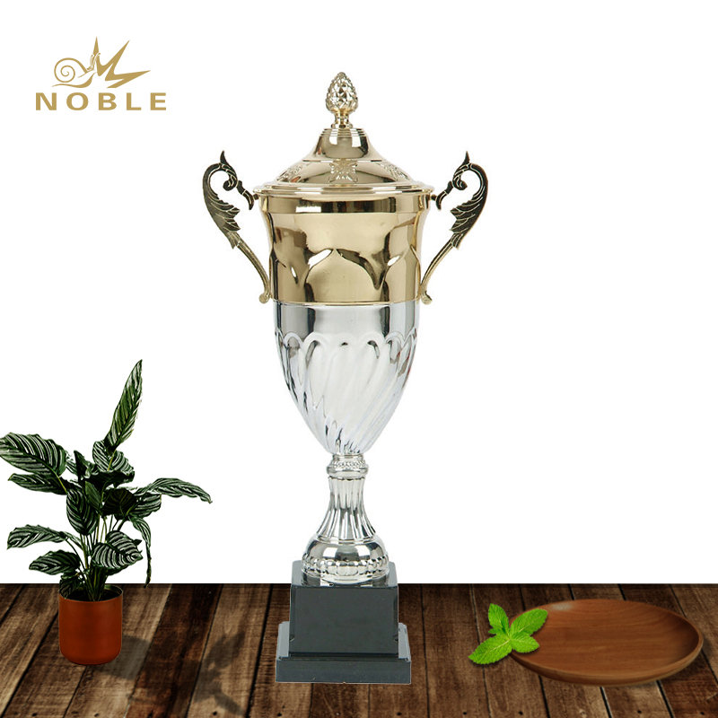 Royal Double Colors Electroplating Custom Metal Cup Trophies