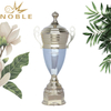 Shiny Gold & Silver Double Plated Metal Motorsport Trophy for Championship