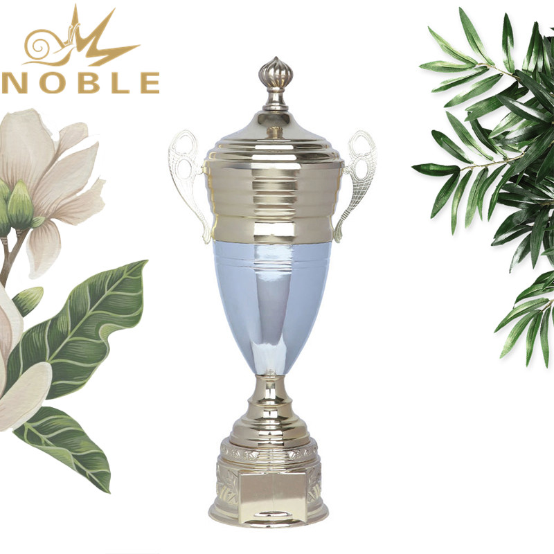 Shiny Gold & Silver Double Plated Metal Motorsport Trophy for Championship