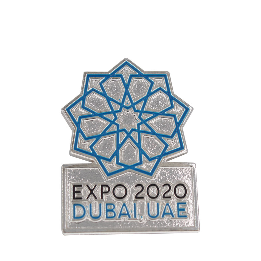 High Quality UAE Dubai EXPO 2020 Souvenir Gifts Custom Metal Pins Badges New Design Metal Key Chain