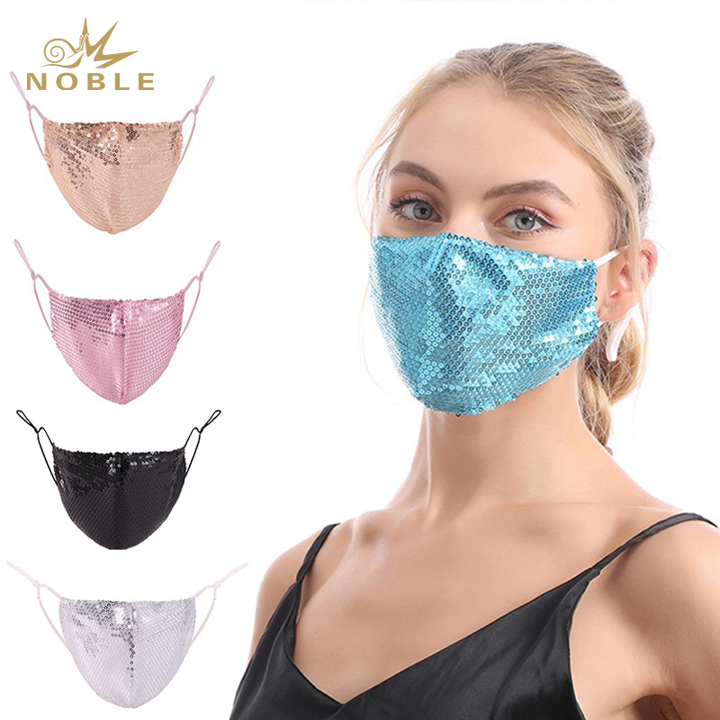 Sequins Masks Glitter Washable Face Mask Masquerade Ball Party Facial Decoration Mask for Women
