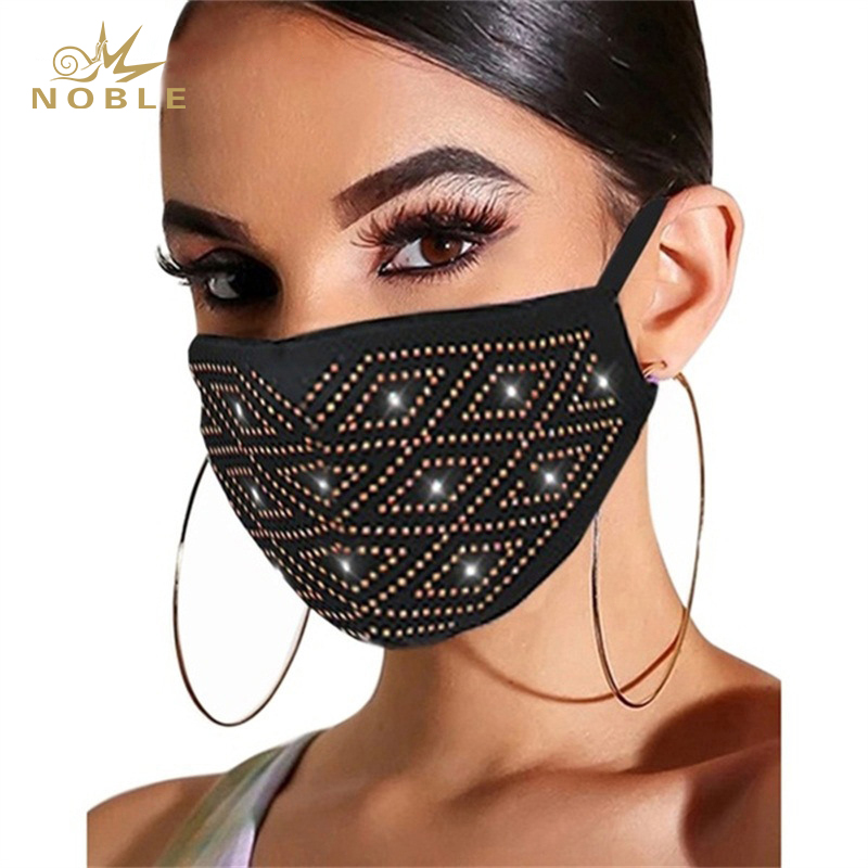 Custom Design Rhinestone Decoration Party Reusable Face Mask