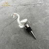 High Quality Food Grade Personalized Design K9 Crystal Swan Wine Whisky Bottle Stopper for Wedding Souvenirs 