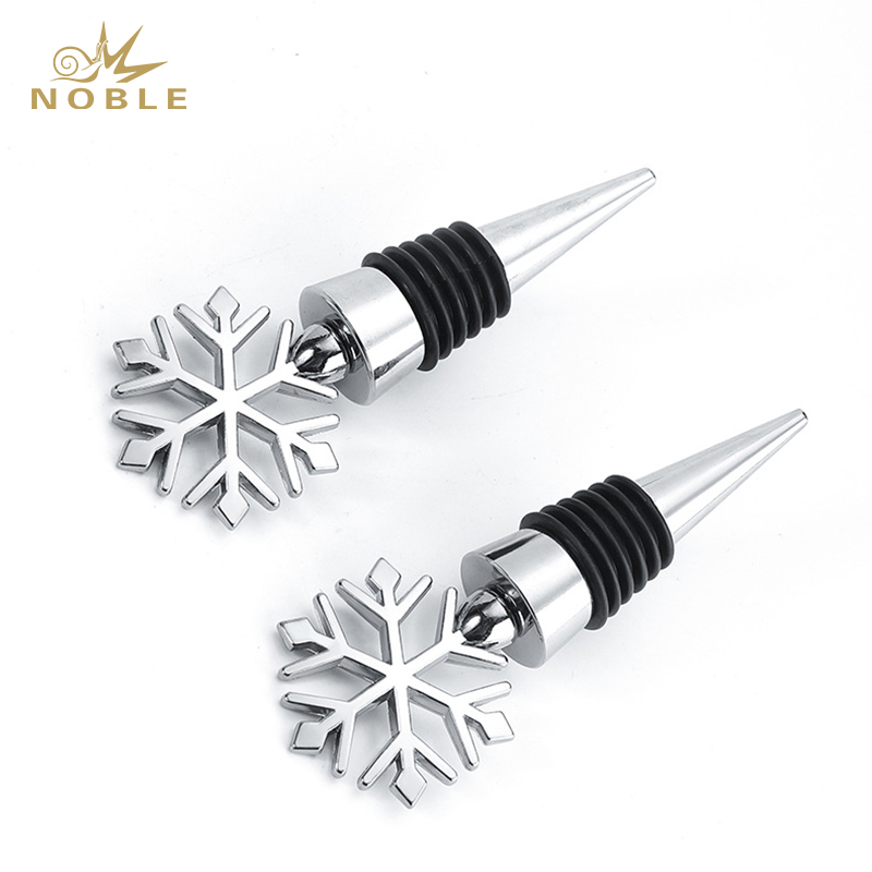 Wedding Gifts Silver Snowflake Wine Bottle Stopper