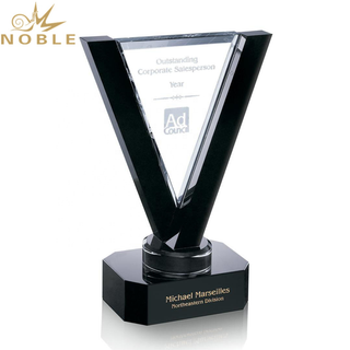 Excellent Unique Design Free Engraving Crystal Custom Plaque Trophy