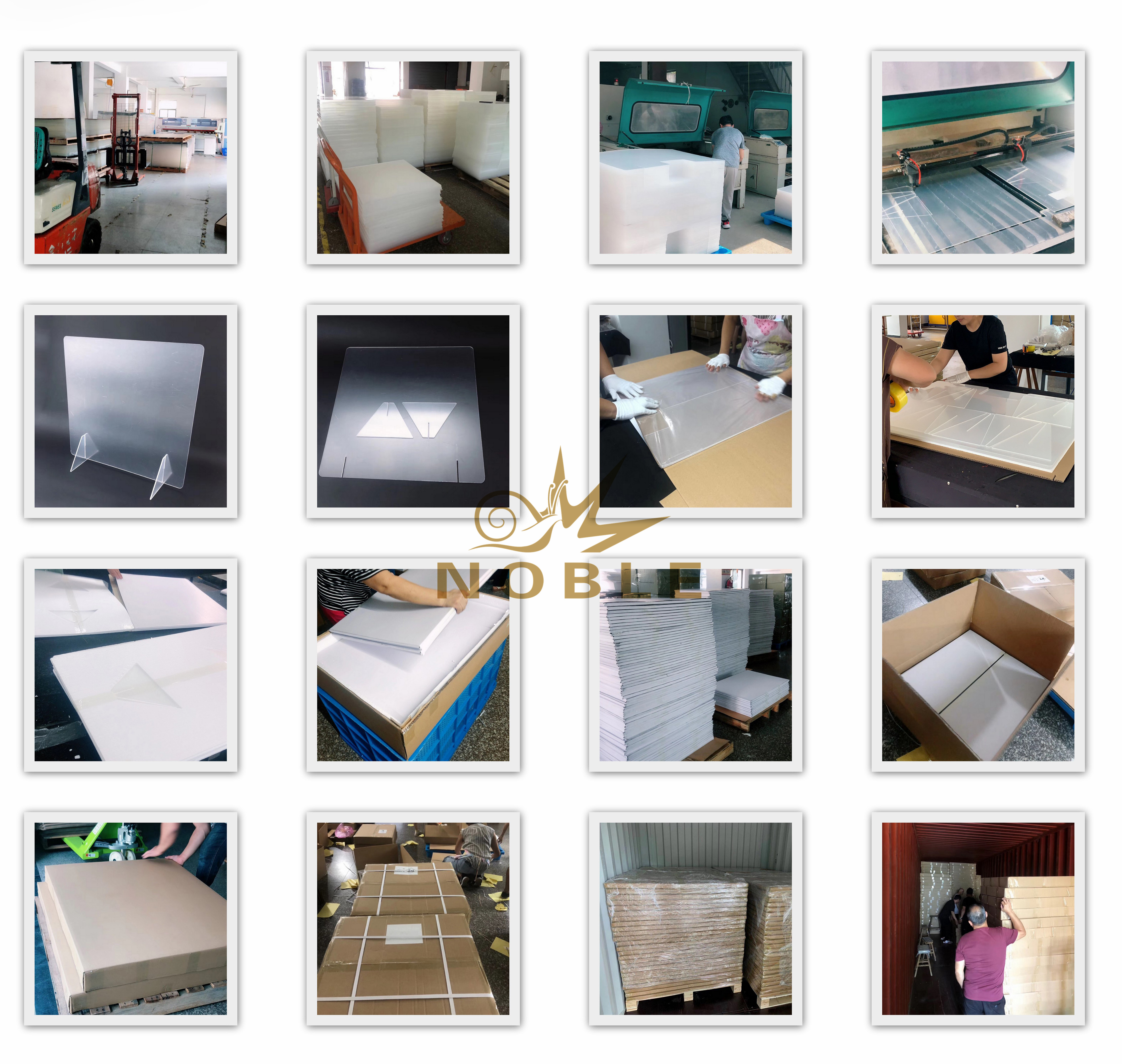 Noble Custom Social Distancing Protective Shield Clear Plexiglass Desk Acrylic Sneeze Guard for Offices,Counter,etc