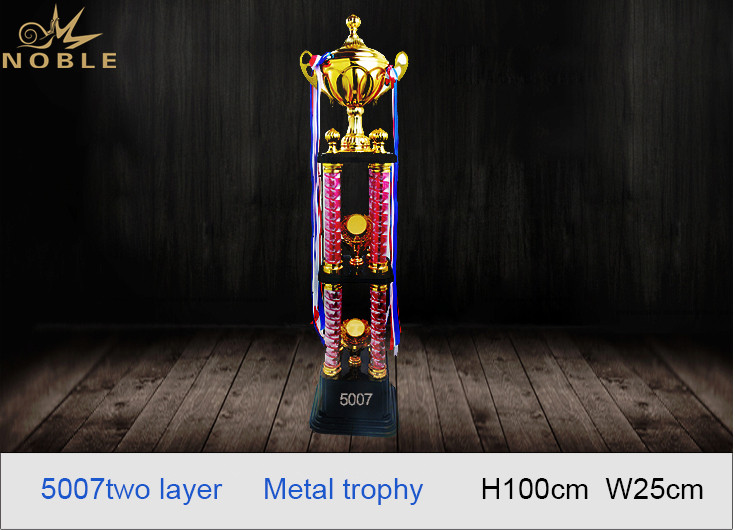 Double Layer Large Four Column Trophy