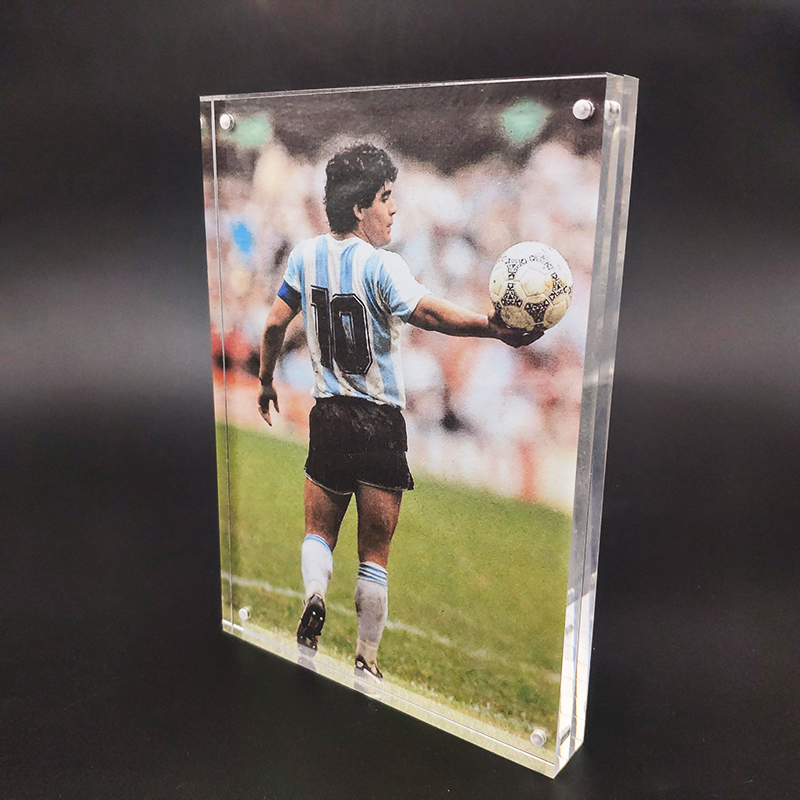 Fast Delivery Acrylic Maradona Photo Frame for Maradona Memorial