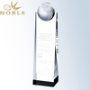 Free Engraving Custom Crystal Wedge Globe Tower Award