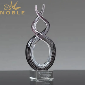 Noble High Quality Harmony Twist Art Glass Custom Award
