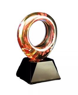  Art Glass Decoration Hand Blown Glass Trophy