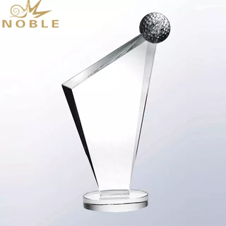 Noble New Custom Sports Champion Crystal Golf Trophy