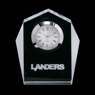 High Quality Desk Business Gifts Crystal Clock Trophy
