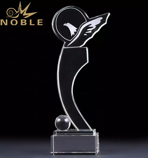  New Design Free Engraving Custom Bird Crystal Trophy