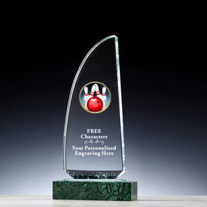 Noble Bowling Champion League Award Custom Sports Trophy with Marble Base 