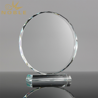 Cheap Stock Glass Trophy Glass Sunflower Plaque Award