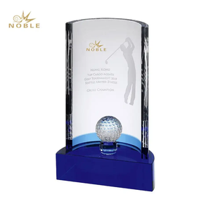 High Quality Custom Golf Trophy Crystal Gifts Golf Award