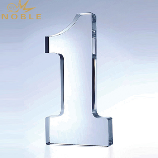 High Quality Custom Number Crystal Trophy