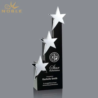  President Souvenir Silver Metal Star Trophy Crystal Award 