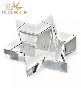 Wholesale Free Engraving Custom Crystal Star Paperweight 