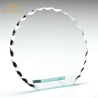 Custom Blank Jade Circle Award with Scalloped Edging