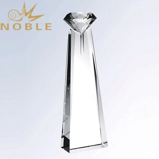 Noble Best Selling Custom Engraved Color Crystal Trophy