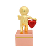 High Quality Customized Shape Gold Silver Bronze Metal Cartoon Character Business Gift Custom Logo Achievement Trophy Awards